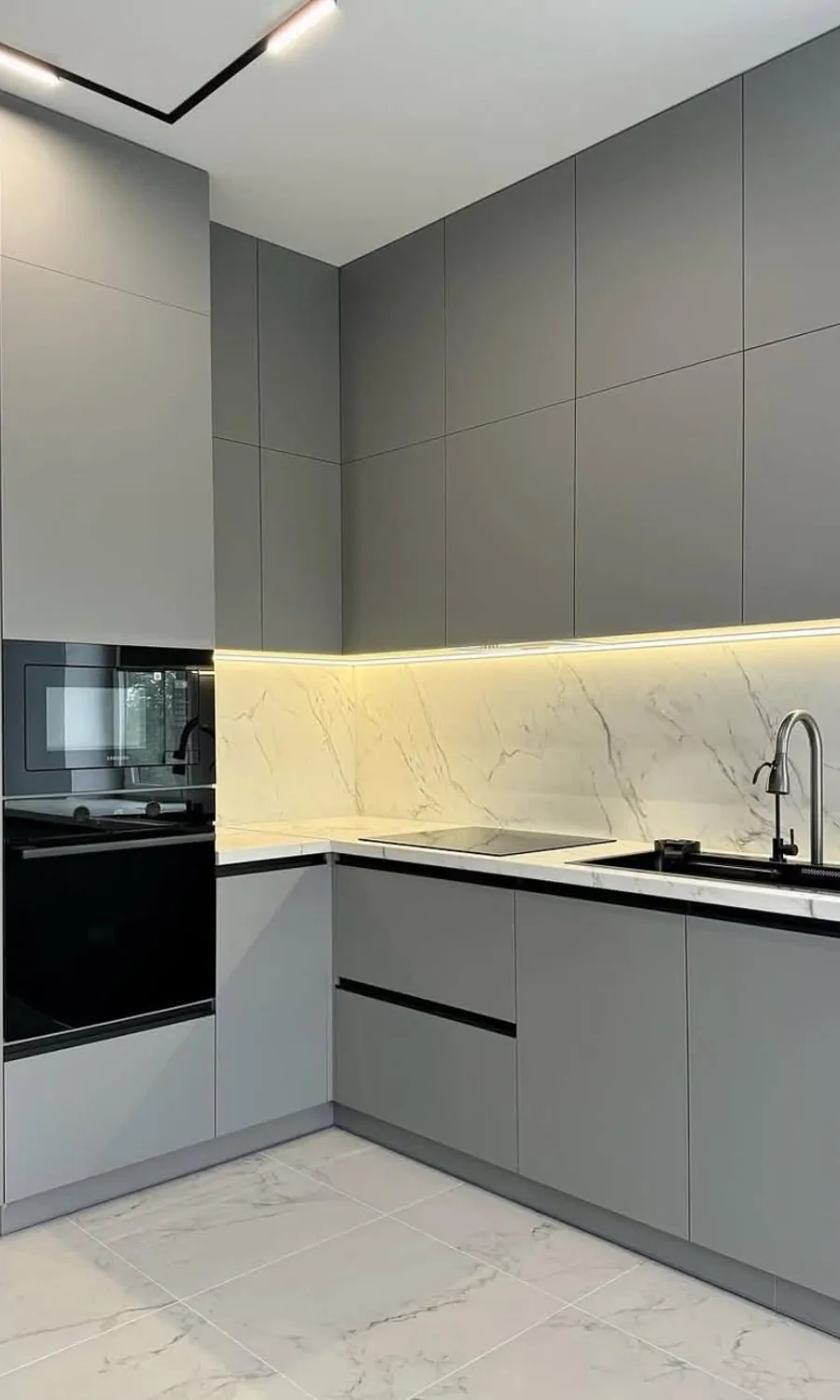 Кухня «Серый кашемир»